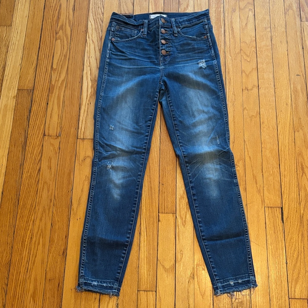 Madewell Blue Women's Skinny Jeans size 26 button fly